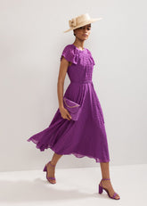 Gwen Textured Dress Purple