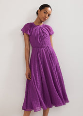 Gwen Textured Dress Purple