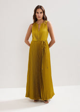 Dionne Pleated Dress Yellow