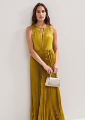 Dionne Pleated Dress Yellow