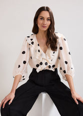 Jaqlyn Spot Blouse Pink