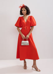 Zarah Midi Dress Orange