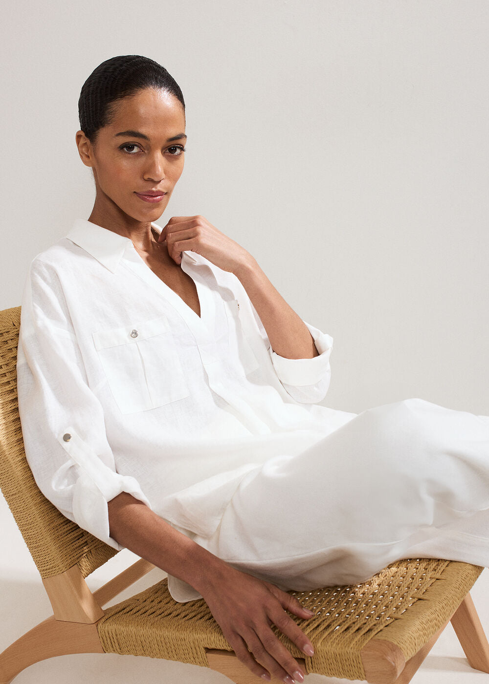 Arla Linen Shirt White