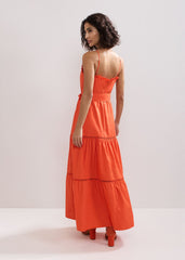 Nolia Cotton Dress Orange