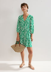 Penele Squiggle Dress Green