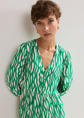 Penele Squiggle Dress Green