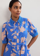 Petite Floral Dress Blue