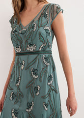 Evonne Beaded Dress Pale Green