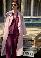 Darcy Pink Wool Coat Pink