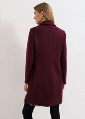 Lydia Wool Coat Burgundy