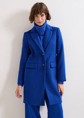 Lydia Blue Wool Coat Cobalt