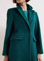 Lydia Long Wool Coat Teal