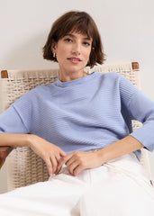 Elise Ripple Jumper Blue
