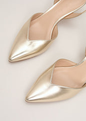Kitten Heel Shoes Gold