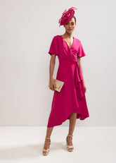 Julissa Wrap Dress Pink