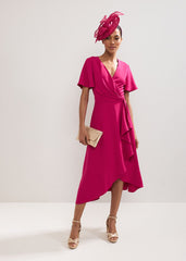 Julissa Wrap Dress Pink