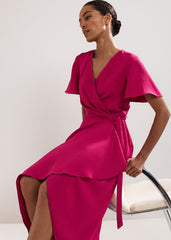 Julissa Wrap Dress Pink