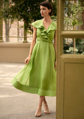 Annette Frill Dress Green