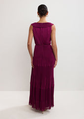 Klana Burgundy Dress Burgundy