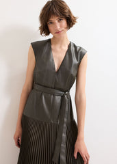 Aria Dropped Waist Dress Green