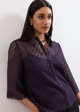 Romilly Lace Shirt Purple