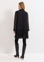 Tessa Glitter Dress Black