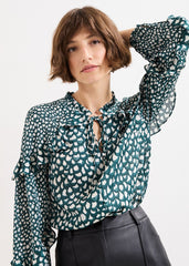 Manon Frill Blouse Green