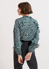 Manon Frill Blouse Green