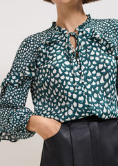 Manon Frill Blouse Green