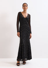 Marie Tapework Dress Black