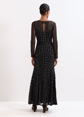 Marie Tapework Dress Black