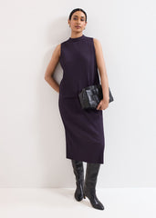 Gracie Ribbed Dress Purple