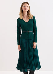 Kai V Neck Dress Green