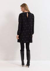 Luiza Hotfix Mini Dress Black