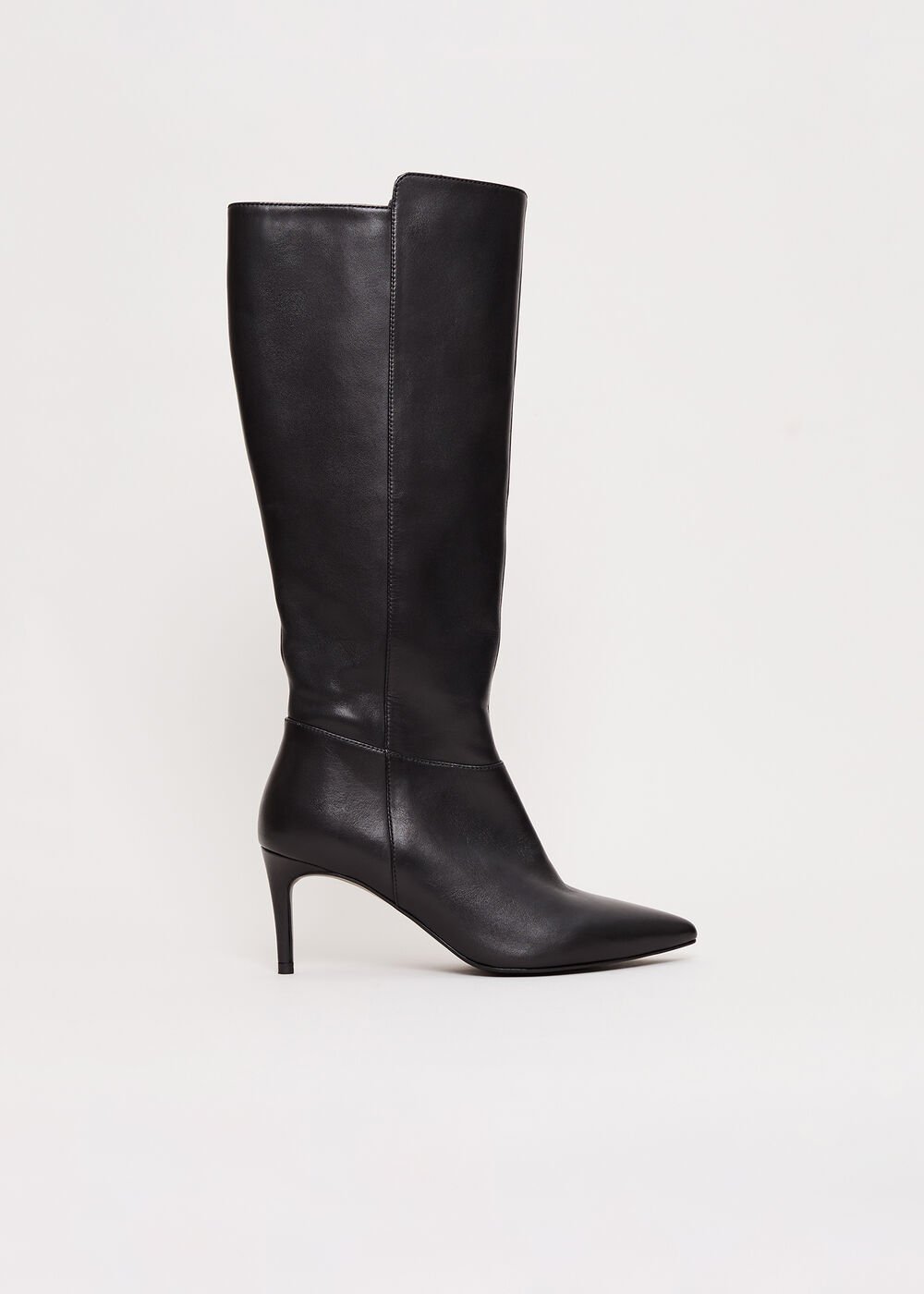 Leather Heeled Boots Black