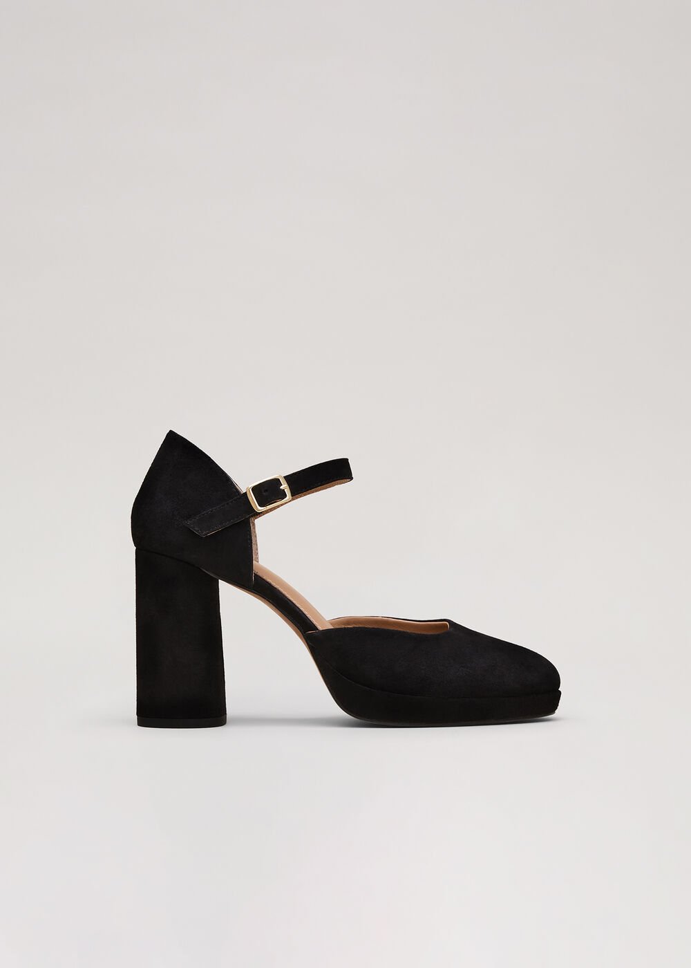 Black Suede Platform Black