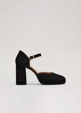 Black Suede Platform Black