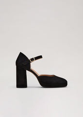 Black Suede Platform Black