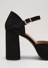 Black Suede Platform Black