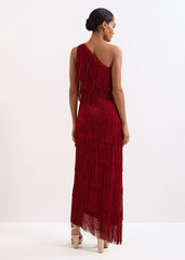 Otto Red Maxi dress Dark Red