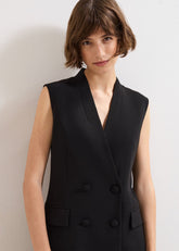 Vari Bow Waistcoat Black