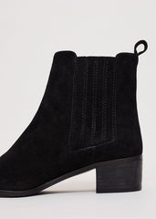 Suede Studded Boot Black