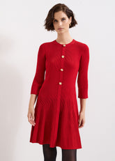 Rachel Swing Dress Dark Red