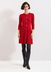Rachel Swing Dress Dark Red