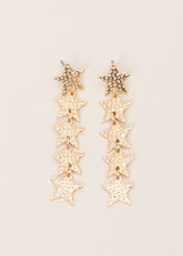 Star Drop Earrings Gold