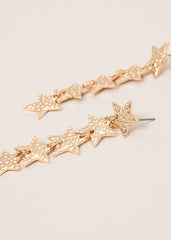 Star Drop Earrings Gold