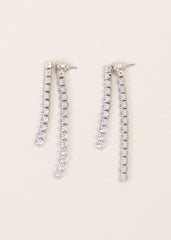 Stone Earrings Silver