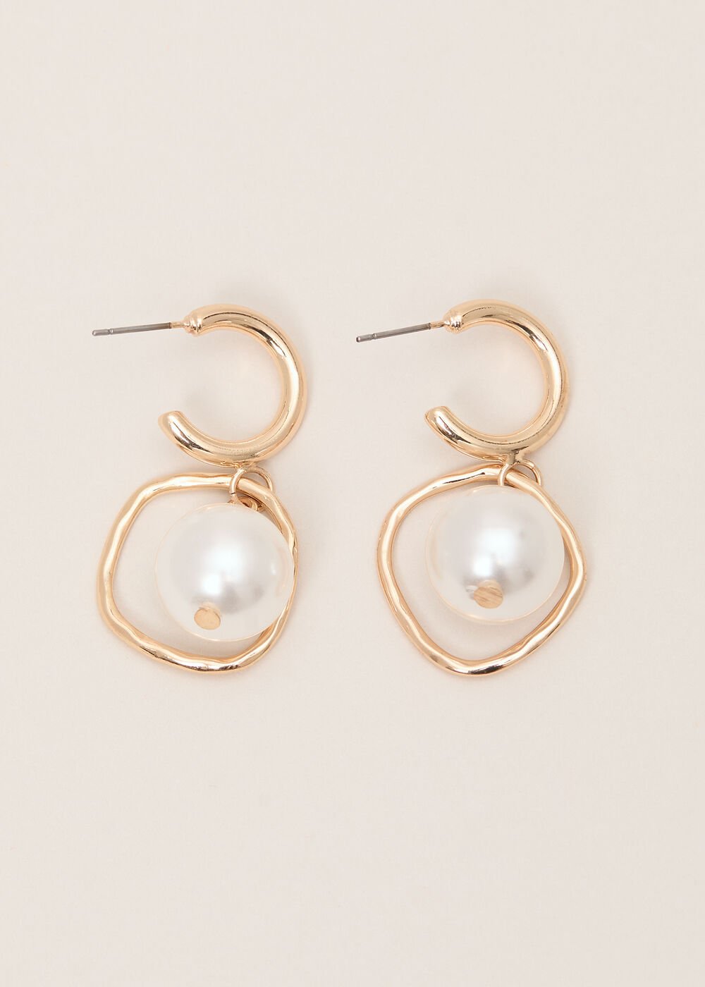 Pearl Drop Earrings Gold