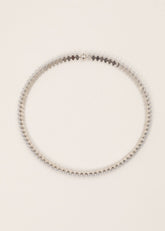 Short Stone Necklace Silver