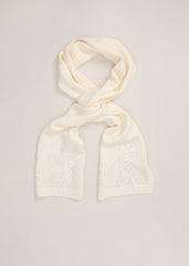 Sparkle Trim Scarf Ivory